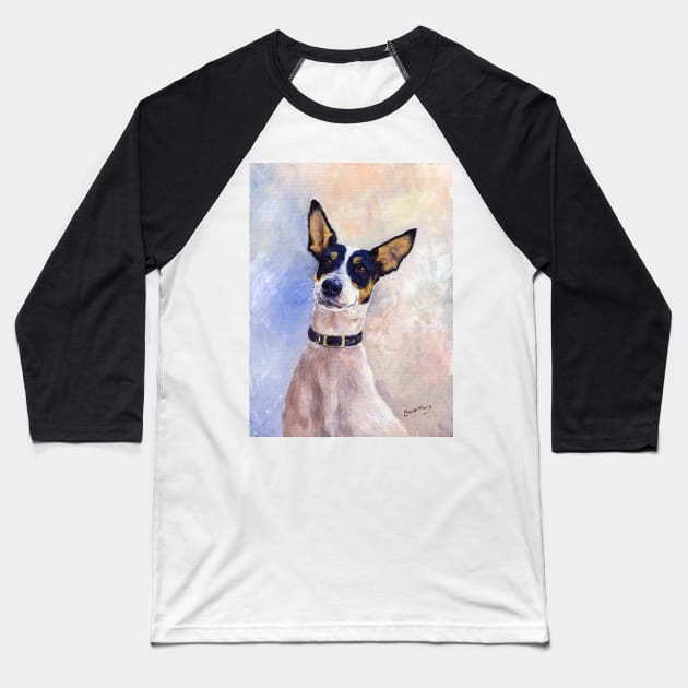 Daisy - Portrait of a Ratonero Bodeguero Andaluz Baseball T-Shirt by margaretmerry